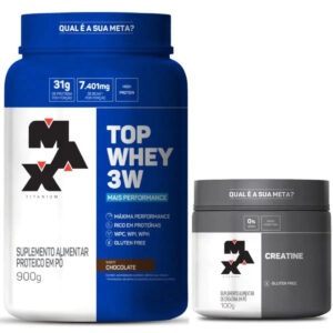 Kit : Top Whey 3W + Performance + Creatine - Max Titanium
